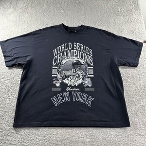 NY Yankees 1978 World Series Shirt Mens XXL Black Big Graphic Throwback Retro‎